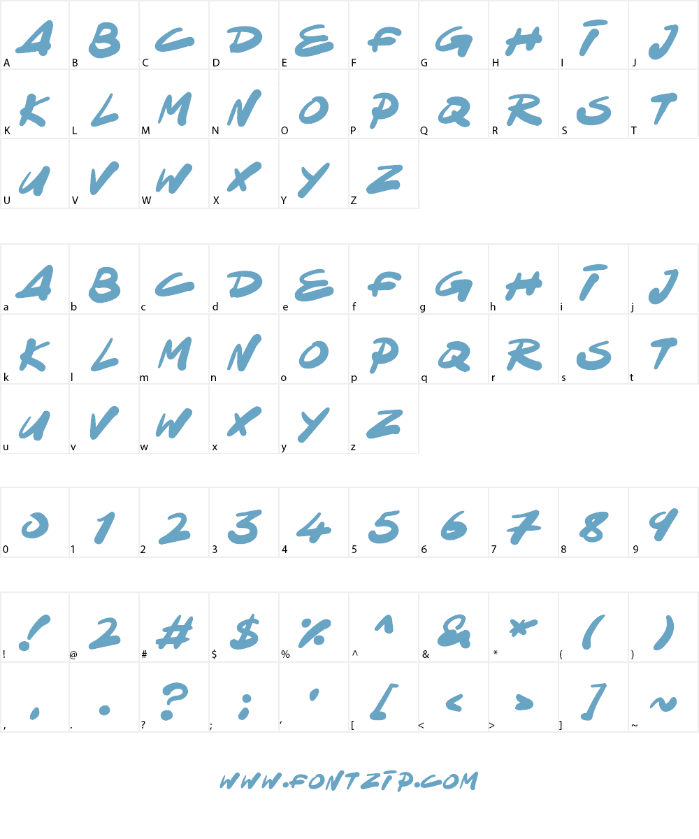 Ninja Note Font Character